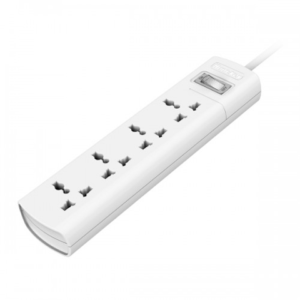 Huntkey SZM 401 White Power Strip 2 Pin Plug 3 Meter Cable